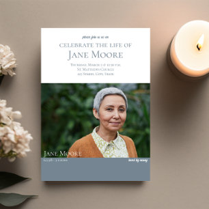 Elegant Photo Celebration of LIfe Invitation