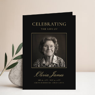 Elegant Photo Celebration of Life Program