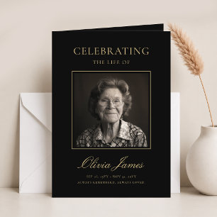Elegant Photo Celebration of Life Program