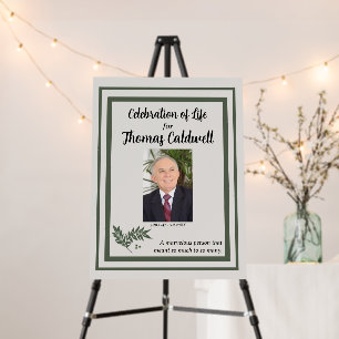 Elegant Photo Celebration of Life Welcome Sign
