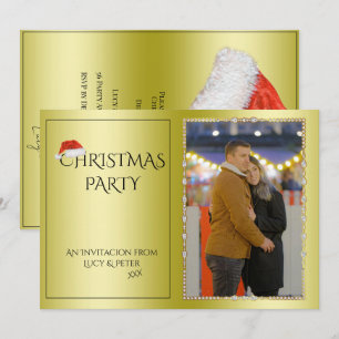 Elegant Photo Christmas Party Invitation