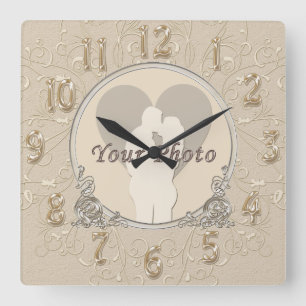 Elegant PHOTO Clock Wedding and Anniversary Gifts