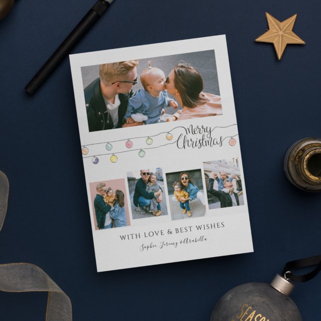 Elegant | Photo Collage Christmas Holiday Card (Creator Uploaded)