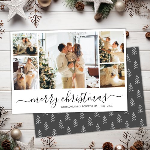 Elegant Photo Collage Christmas Holiday Card