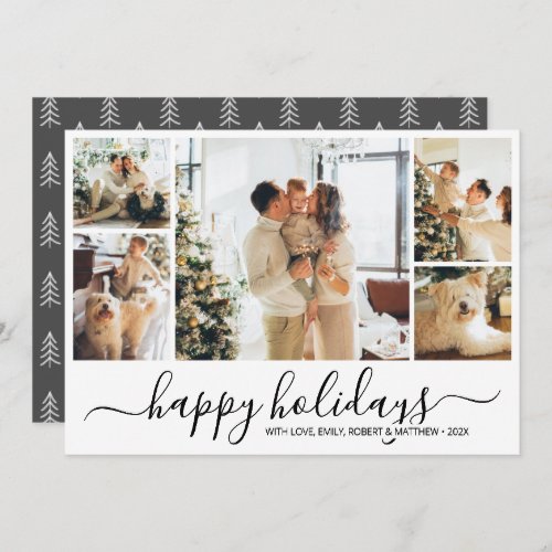 Elegant Photo Collage Christmas Holiday Card