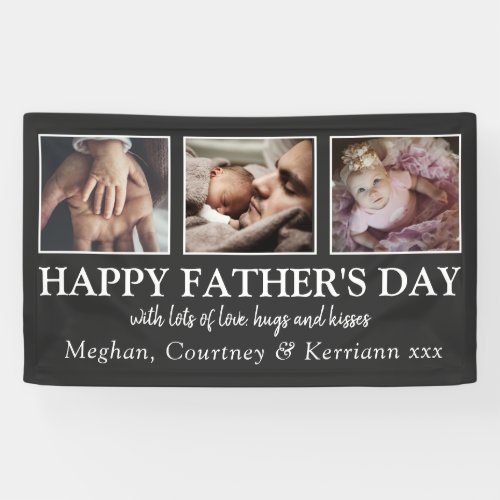 Elegant photo collage Fathers Day Banner