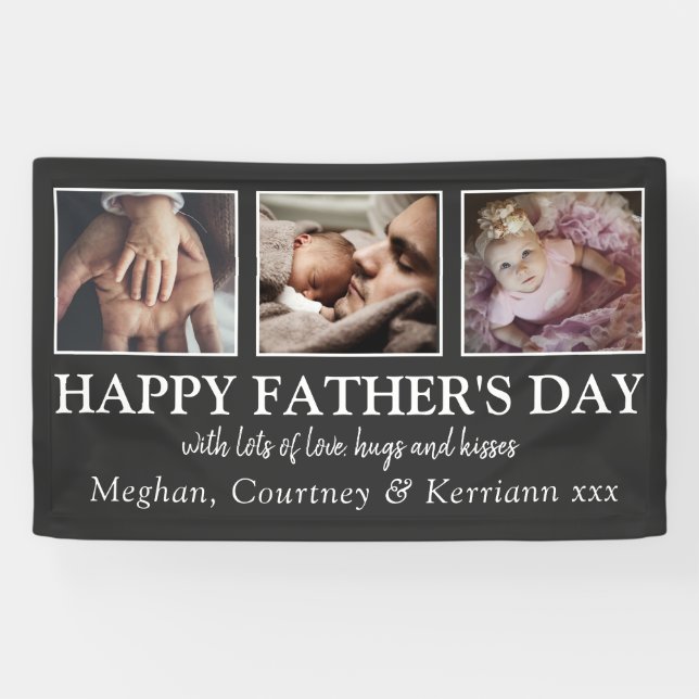 Elegant, photo collage Father's Day Banner (Horizontal)
