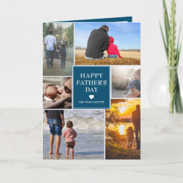 Elegant Photo Collage Happy Father's Day Card