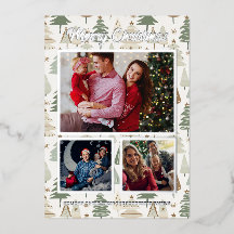 Elegant Photo collage modern Christmas trees