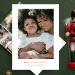 elegant photo collage red merry christmas happy holiday card<br><div class="desc">elegant photo collage red merry christmas happy Holiday Card</div>