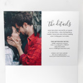 Elegant Photo Collage Wedding All In One Tri-Fold Invitation (Inside First)
