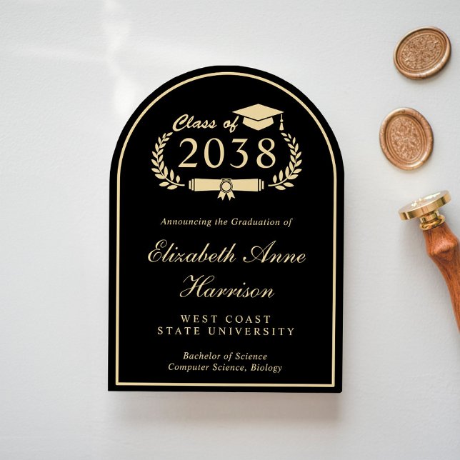 Elegant Photo College Graduation Announcement (Share the pride and excitement of your graduate's achievement with friends and family near and far)
