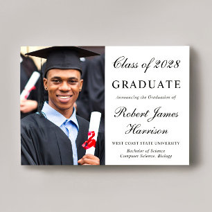Elegant Photo College Graduation Announcement