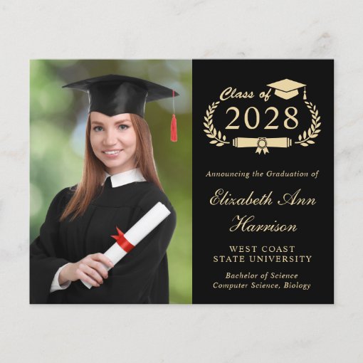 Elegant Photo College Graduation Party Invitation | Zazzle