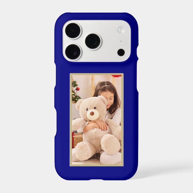 Elegant Photo Custom Navy Blue case-Mate  iPhone Case (Back)