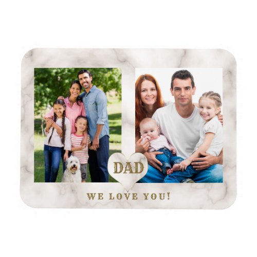 Elegant Photo Family Collage Fathers Day Magnet