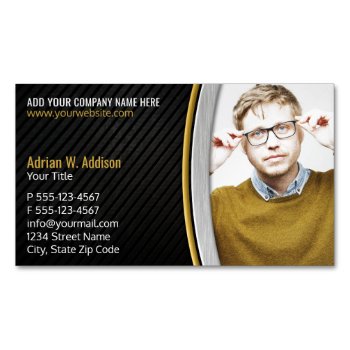 Elegant Photo Financial Tax Accountant Broker Business Card Magnet by superdazzle at Zazzle