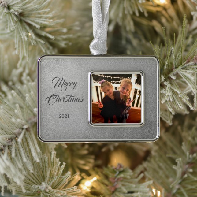 Elegant Photo Framed Ornament (Tree)