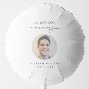 Elegant Photo Funeral Memorial In Loving Memory Balloon