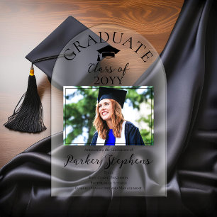 Elegant Photo Graduate Graduation Announcement