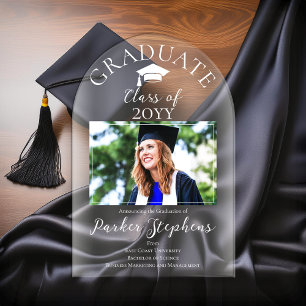 Elegant Photo Graduate Graduation Announcement