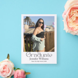 elegant photo graduation 2026 announcement card