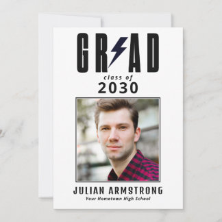 Elegant Photo Graduation Announcement & Grad Party