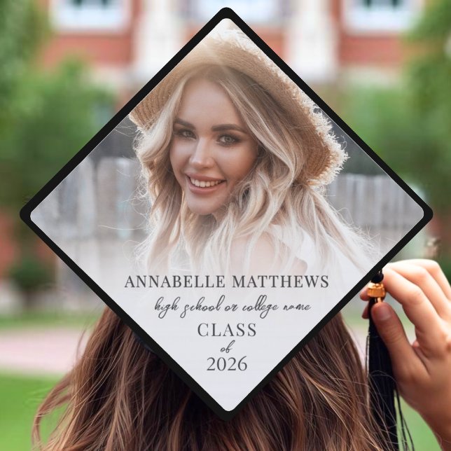 Elegant Photo Graduation Cap Topper (Elegant Photo Graduation Cap Topper)