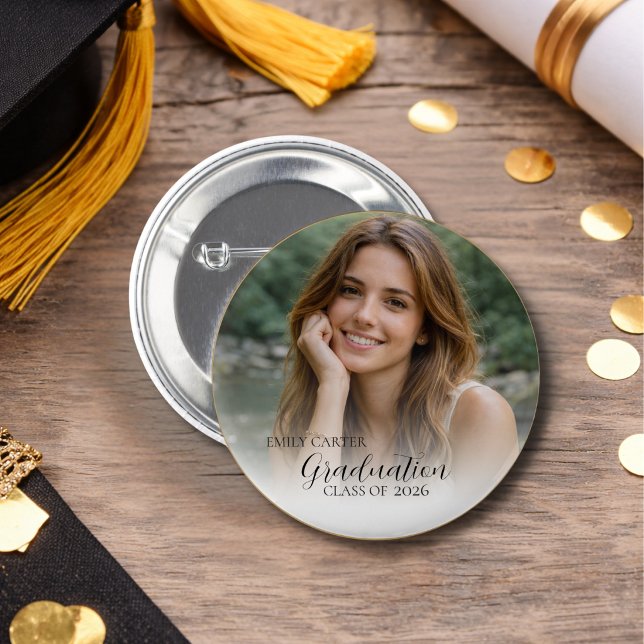 Elegant Photo Graduation  | Class of 2026  Button (Creator Uploaded)