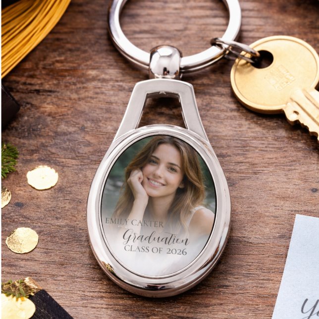 Elegant Photo Graduation  | Class of 2026  Keychain (Creator Uploaded)