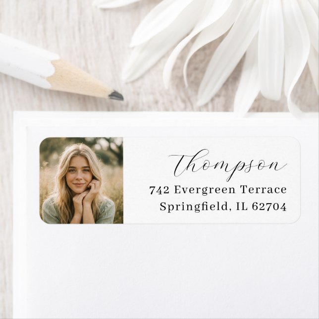 Elegant Photo Graduation Label (Insitu)