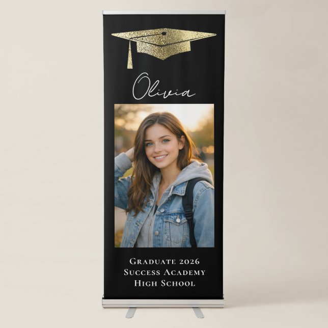 Elegant Photo Graduation Retractable Banner (Front)