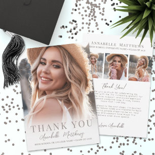 Elegant Photo Graduation Thank You Card