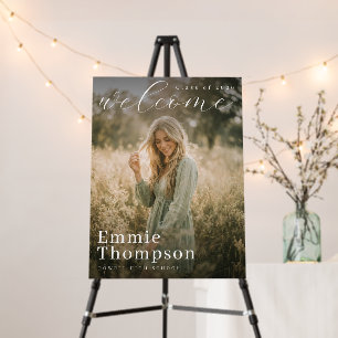 Elegant Photo Graduation Welcome Sign