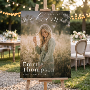 Elegant Photo Graduation Welcome Sign