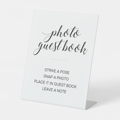 Elegant Photo Guest Book Wedding Sign