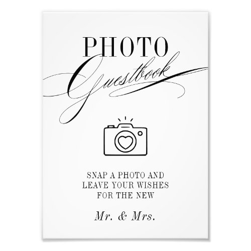 Elegant Photo Guestbook Sign 