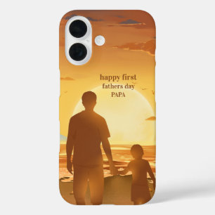 Elegant Photo ''HAPPY FIRST FATHERS DAY PAPA'' iPhone 16 Case