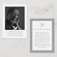 Elegant Photo, Holy Dove, Prayer Card