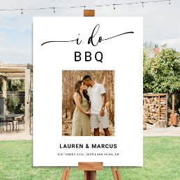Elegant Photo I Do BBQ Engagement Party Welcome  Foam Board