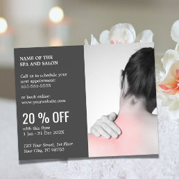 Elegant Photo Massage Therapist Discount Flyer