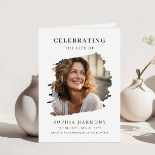 Elegant Photo Memorial Funeral Program