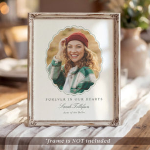 Elegant Photo Memorial Wedding Sign Sage Green
