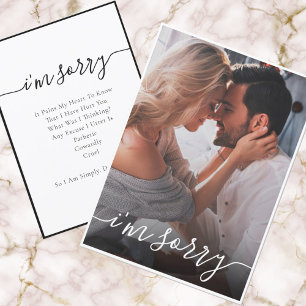 Elegant Photo Memory I’m sorry apology Card
