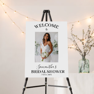Elegant Photo Minialist Bride Bridal Shower Foam Board
