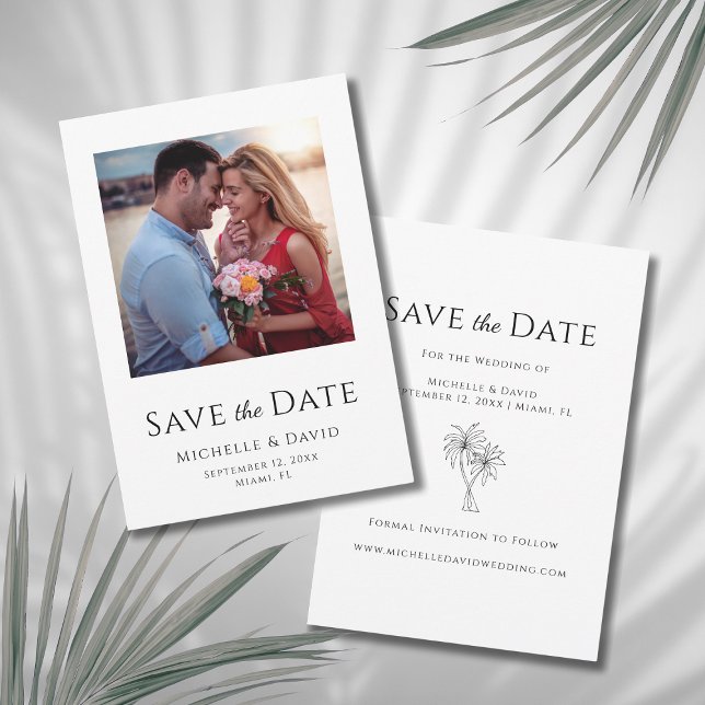 Elegant Photo Modern Boho Destination Wedding   Save The Date (Creator Uploaded)