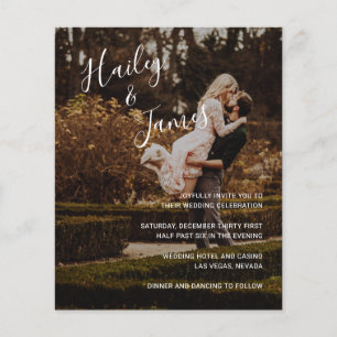 Elegant Photo Modern Budget Wedding Invitation