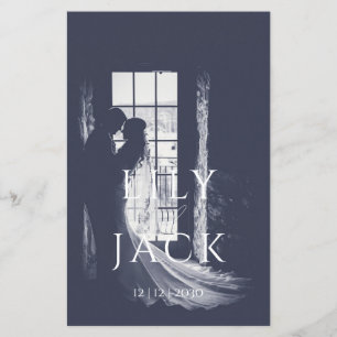Elegant Photo Modern Typography Wedding menu