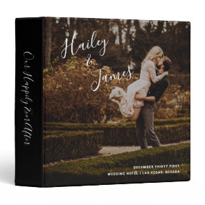 Elegant Photo Modern Wedding 3 Ring Binder
