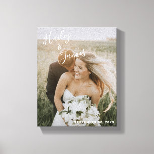 Elegant Photo Modern Wedding Canvas Print